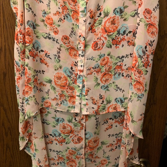 NWOT torrid high/low sleeveless button-down tank - Picture 3 of 6